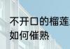 不开口的榴莲怎么催熟 不开口的榴莲如何催熟