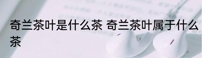 奇兰茶叶是什么茶 奇兰茶叶属于什么茶