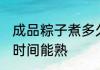 成品粽子煮多久才熟 煮成品粽子多长时间能熟