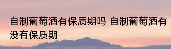 自制葡萄酒有保质期吗 自制葡萄酒有没有保质期