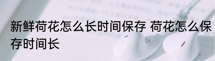 新鲜荷花怎么长时间保存 荷花怎么保存时间长