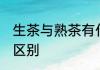 生茶与熟茶有什么区别 生茶与熟茶的区别