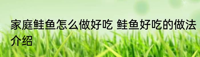 家庭鲑鱼怎么做好吃 鲑鱼好吃的做法介绍