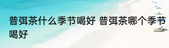 普弭茶什么季节喝好 普弭茶哪个季节喝好