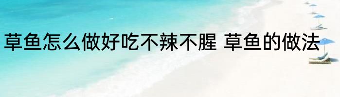 草鱼怎么做好吃不辣不腥 草鱼的做法