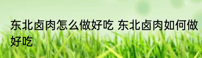 东北卤肉怎么做好吃 东北卤肉如何做好吃