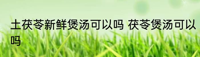 土茯苓新鲜煲汤可以吗 茯苓煲汤可以吗