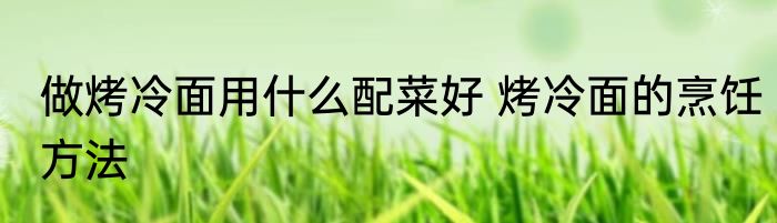 做烤冷面用什么配菜好 烤冷面的烹饪方法