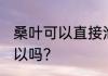 桑叶可以直接泡水喝吗 桑叶泡水喝可以吗？
