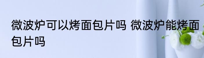 微波炉可以烤面包片吗 微波炉能烤面包片吗