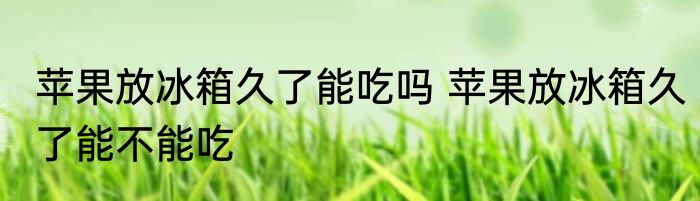 苹果放冰箱久了能吃吗 苹果放冰箱久了能不能吃