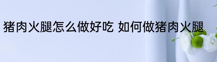 猪肉火腿怎么做好吃 如何做猪肉火腿