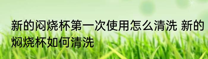 新的闷烧杯第一次使用怎么清洗 新的焖烧杯如何清洗