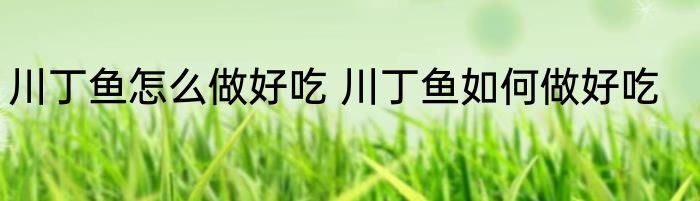 川丁鱼怎么做好吃 川丁鱼如何做好吃