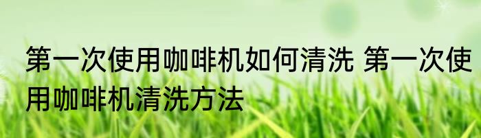 第一次使用咖啡机如何清洗 第一次使用咖啡机清洗方法
