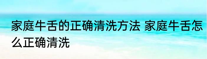 家庭牛舌的正确清洗方法 家庭牛舌怎么正确清洗