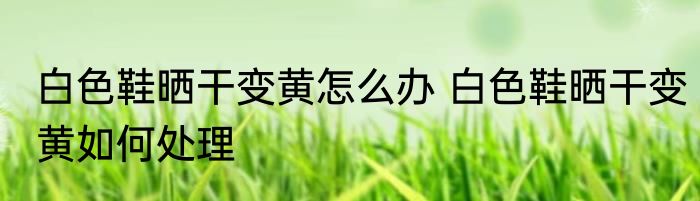 白色鞋晒干变黄怎么办 白色鞋晒干变黄如何处理