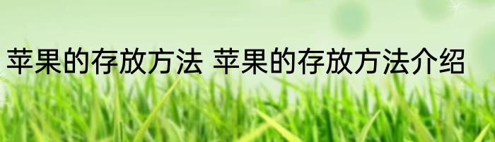 苹果的存放方法 苹果的存放方法介绍