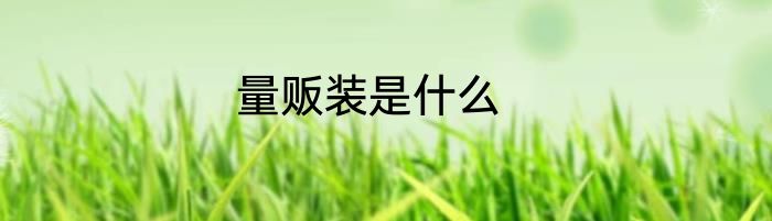 量贩装是什么