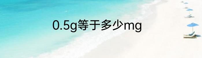 0.5g等于多少mg