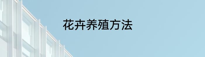 花卉养殖方法