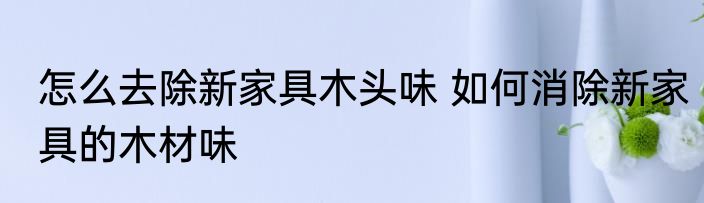 怎么去除新家具木头味 如何消除新家具的木材味