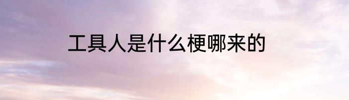 工具人是什么梗哪来的