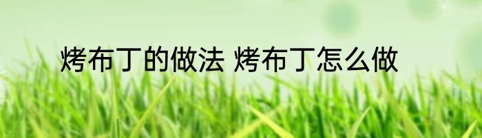 烤布丁的做法 烤布丁怎么做