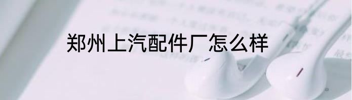 郑州上汽配件厂怎么样