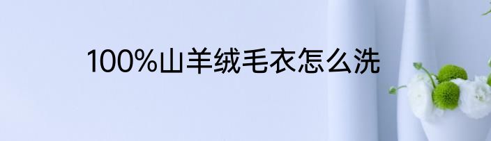 100%山羊绒毛衣怎么洗