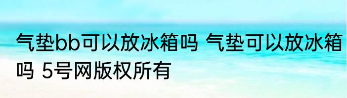气垫bb可以放冰箱吗 气垫可以放冰箱吗 5号网版权所有