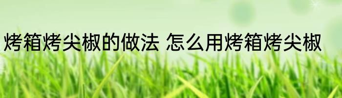 烤箱烤尖椒的做法 怎么用烤箱烤尖椒