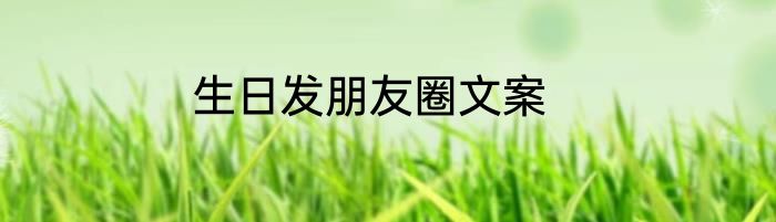 生日发朋友圈文案