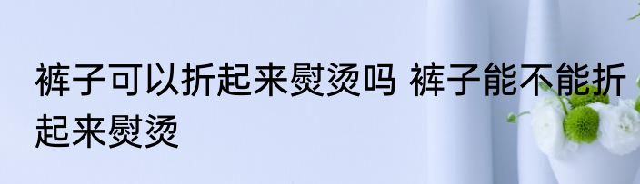 裤子可以折起来熨烫吗 裤子能不能折起来熨烫