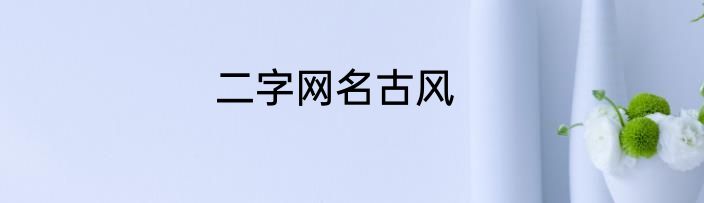 二字网名古风