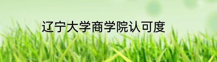 辽宁大学商学院认可度