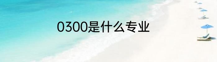 0300是什么专业