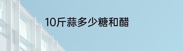 10斤蒜多少糖和醋