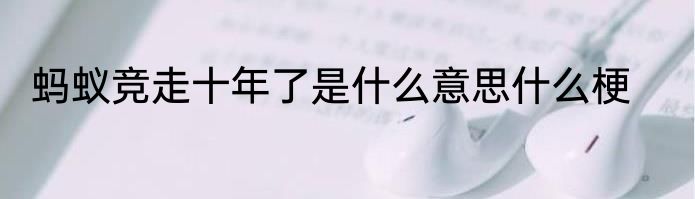 蚂蚁竞走十年了是什么意思什么梗