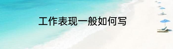 工作表现一般如何写