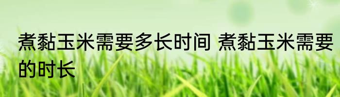 煮黏玉米需要多长时间 煮黏玉米需要的时长