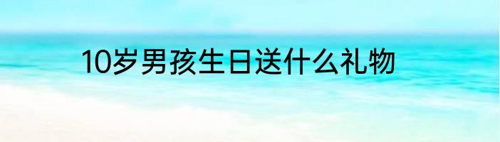 10岁男孩生日送什么礼物