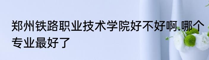 郑州铁路职业技术学院好不好啊.哪个专业最好了