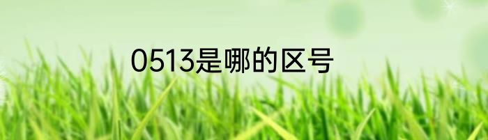 0513是哪的区号
