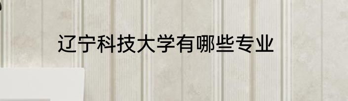 辽宁科技大学有哪些专业