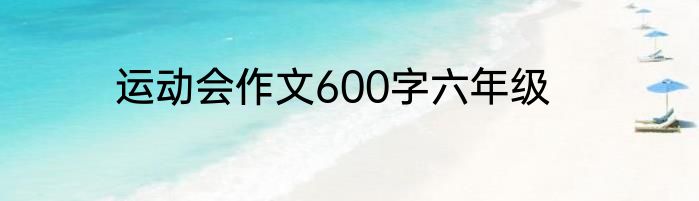 运动会作文600字六年级