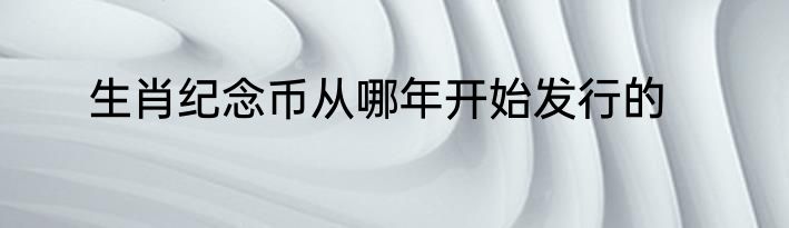 生肖纪念币从哪年开始发行的