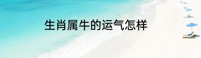 生肖属牛的运气怎样