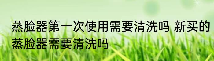 蒸脸器第一次使用需要清洗吗 新买的蒸脸器需要清洗吗