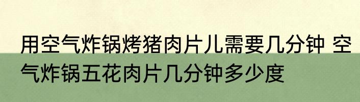 用空气炸锅烤猪肉片儿需要几分钟 空气炸锅五花肉片几分钟多少度